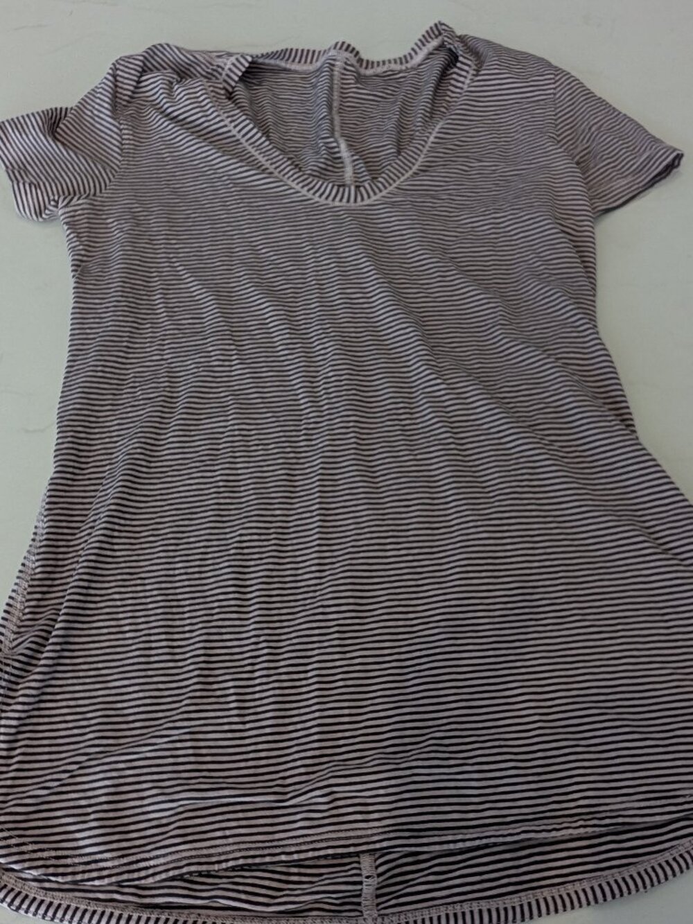 Lululemon Striped Short Sleeve Shirt Good condition Size 4